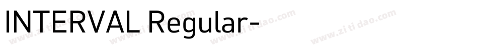 INTERVAL Regular字体转换